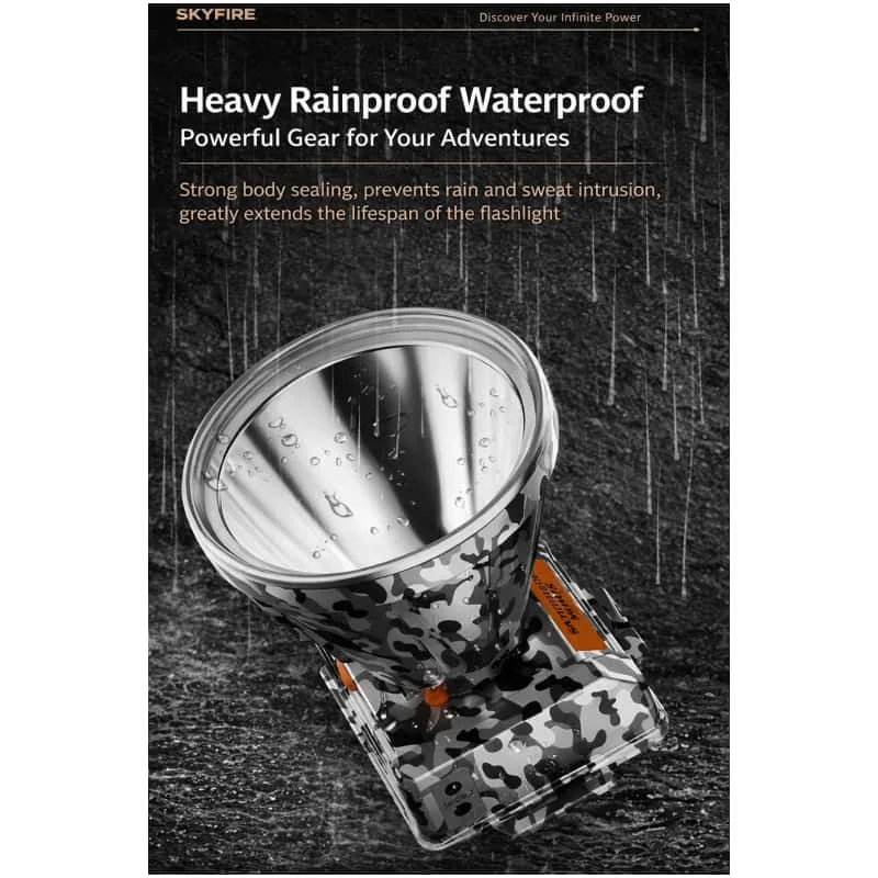 Wiederaufladbare Helle Stirnlampe, Superhelle LED-Kopflampe für Outdoor, Bergbau, Angeln, Notfälle mit Langlebiger Batterie