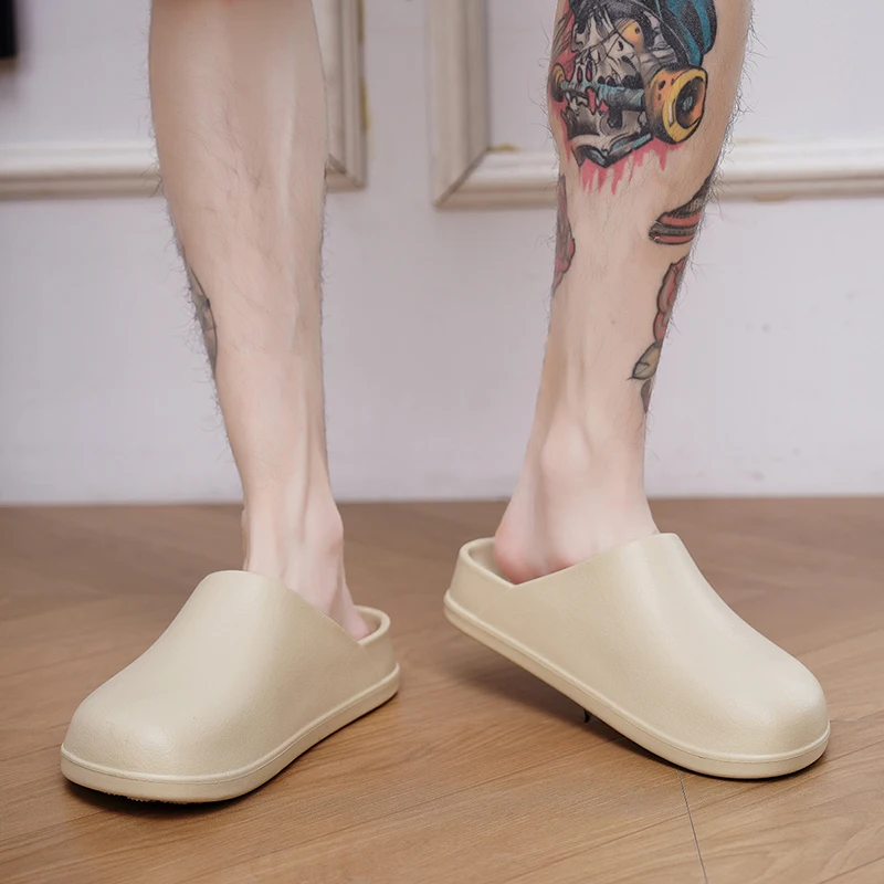 Men Slippers Couples Garden Clog Women Water Proof Chef Shoe Comfortable Sandal Slippers For Pet Workers Outdoor Fishing Shoes image 3