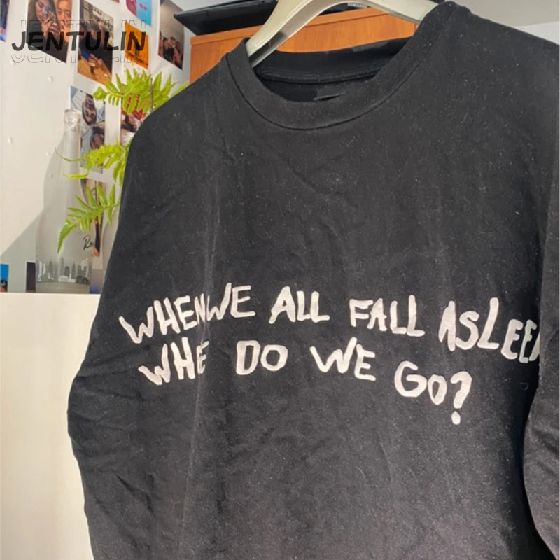 Rock Band เมื่อเราทั้งหมดหลับ DEATHMETAL อัลบั้มกราฟิกพิมพ์ TShirt ผู้หญิงวินเทจ Casual เสื้อยืดขนาดใหญ่เสื้อแขนสั้น