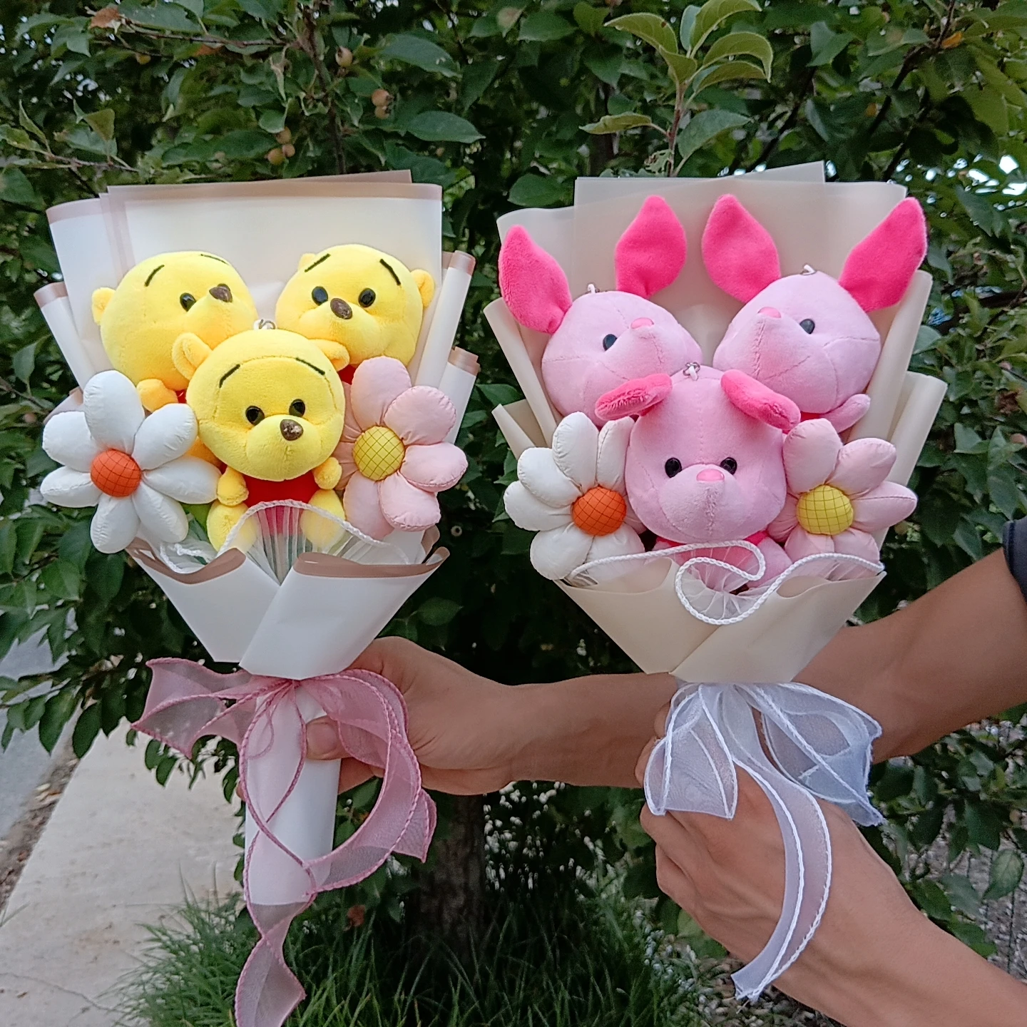 Disney Winnie the Pooh Maialino Bouquet Anime Ih-Oh Peluche Bambola Cartoon Tigro Farcito Bambola San Valentino Regali Di Natale