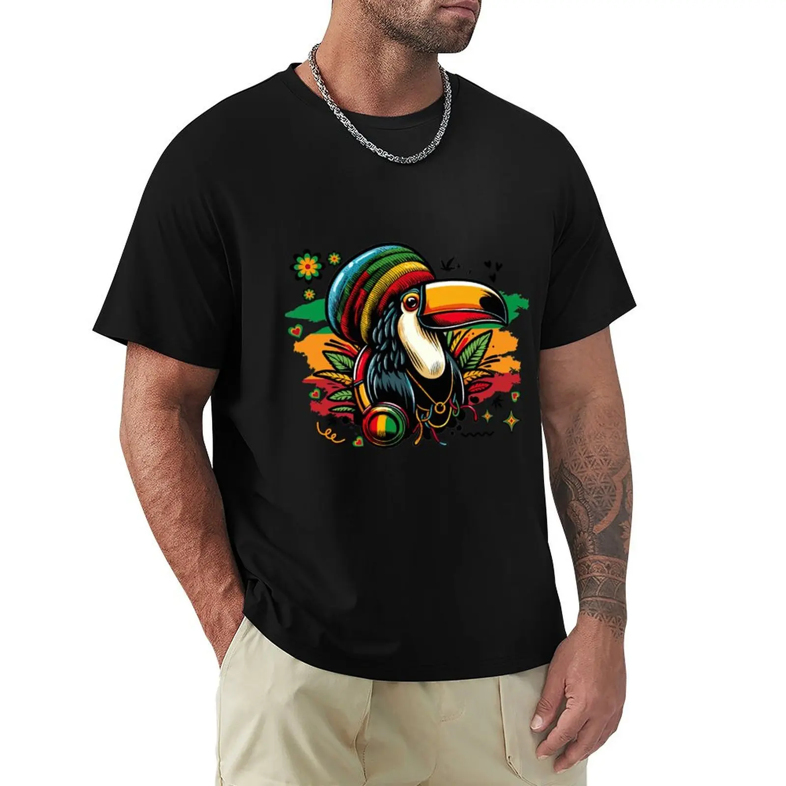 Футболка Rasta Toucan Vibes, защитная от солнца, для активного отдыха на природе