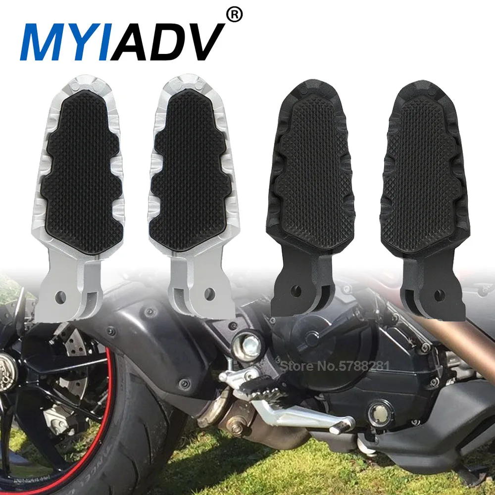 For DUCATI HYPERMOTARD 821 Multistrada MTS 950 1260 1200 Motorcycle Front Footrest With Rubber Cover Foot Rests Footpegs Pedals