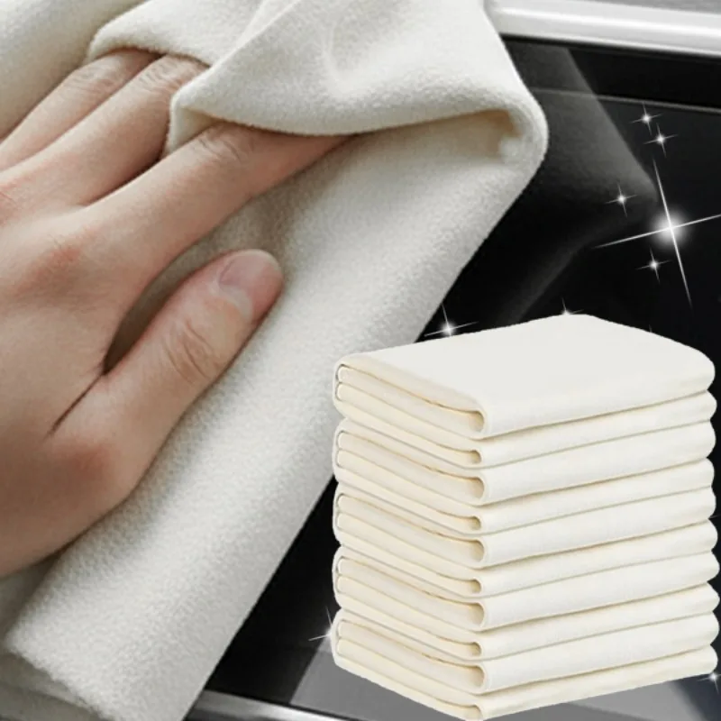Toalla de secado de gamuza para lavado de coches, tela de gamuza absorbente de agua, toalla de secado rápido, sin pelusa, trapos de vidrio sin rayas, detalles de coches