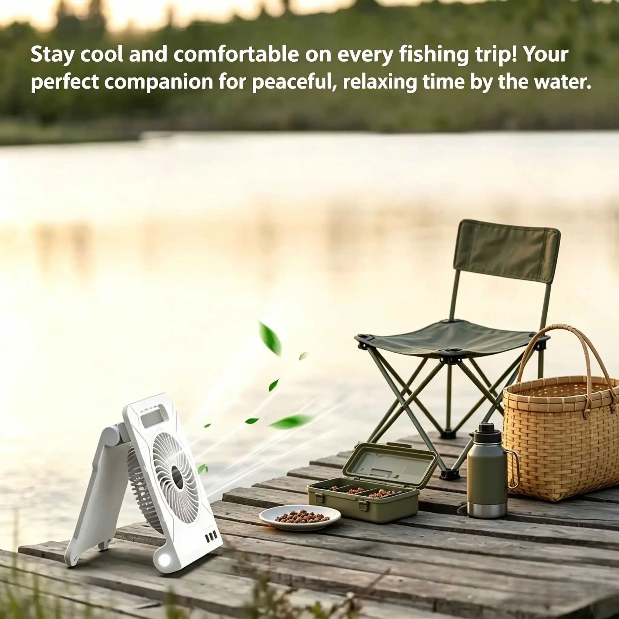 Lightweight Foldable Solar Fan with Built-in Battery USB Rechargeable Solar Cooling Fan for Outdoor Camping Hiking Fishing Use