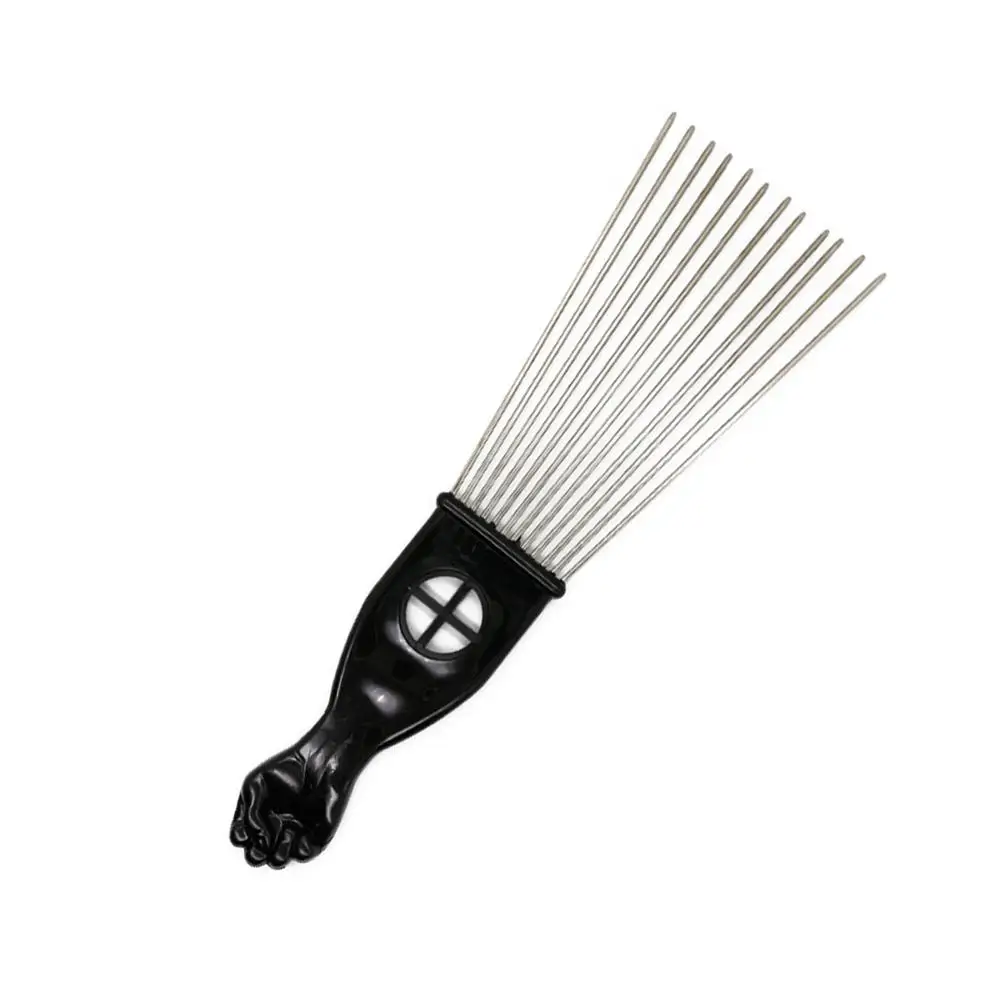 

Steel Needle for Men Wide Tooth Detangle No Frizz Metal Hair Styling Black Rake Comb Slick Rake Use