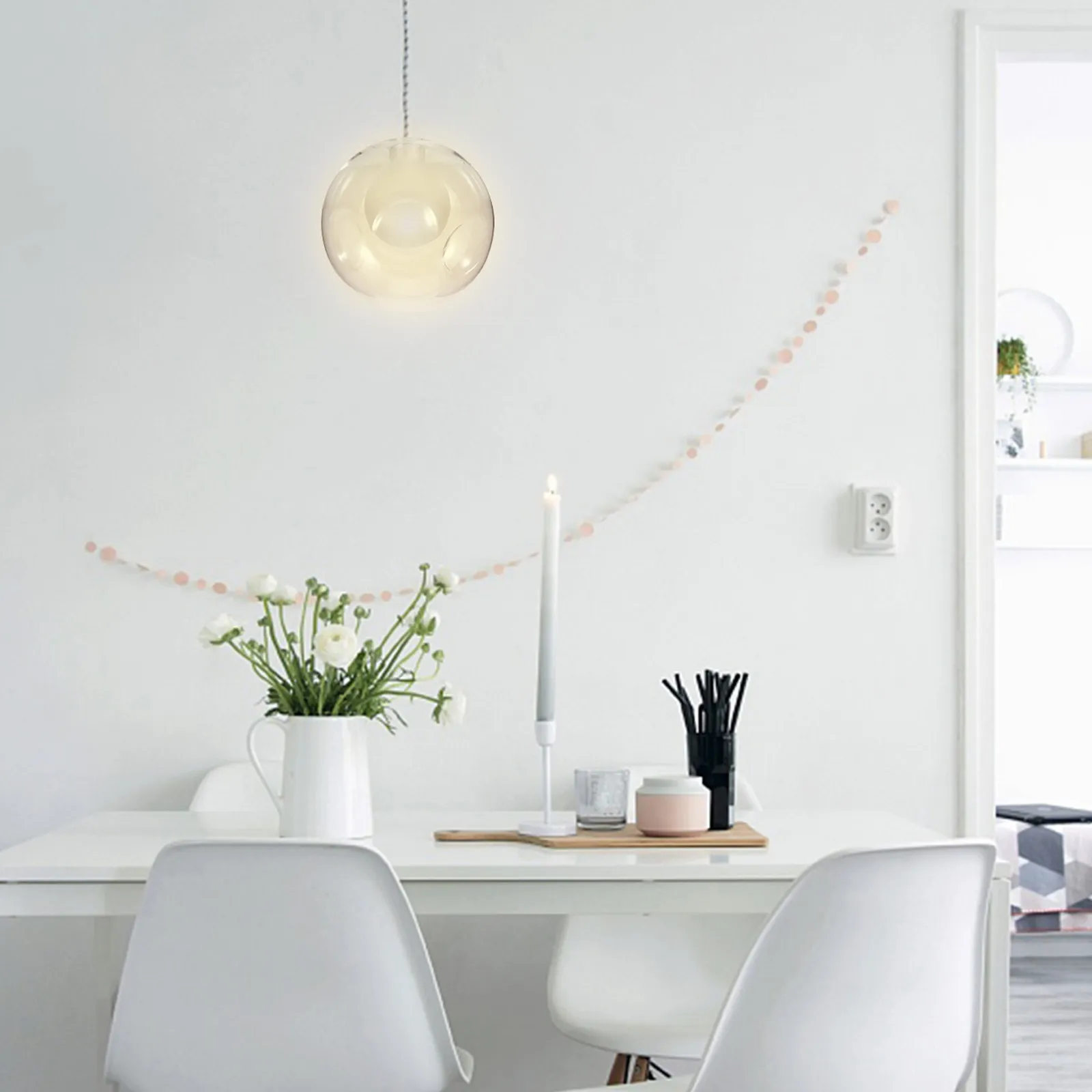 Glass Lamp Shade 120Mm Diameter for Pendant Ceiling Lights Decorative Modern Replacement Lamp Shade for Hotels Restaurants