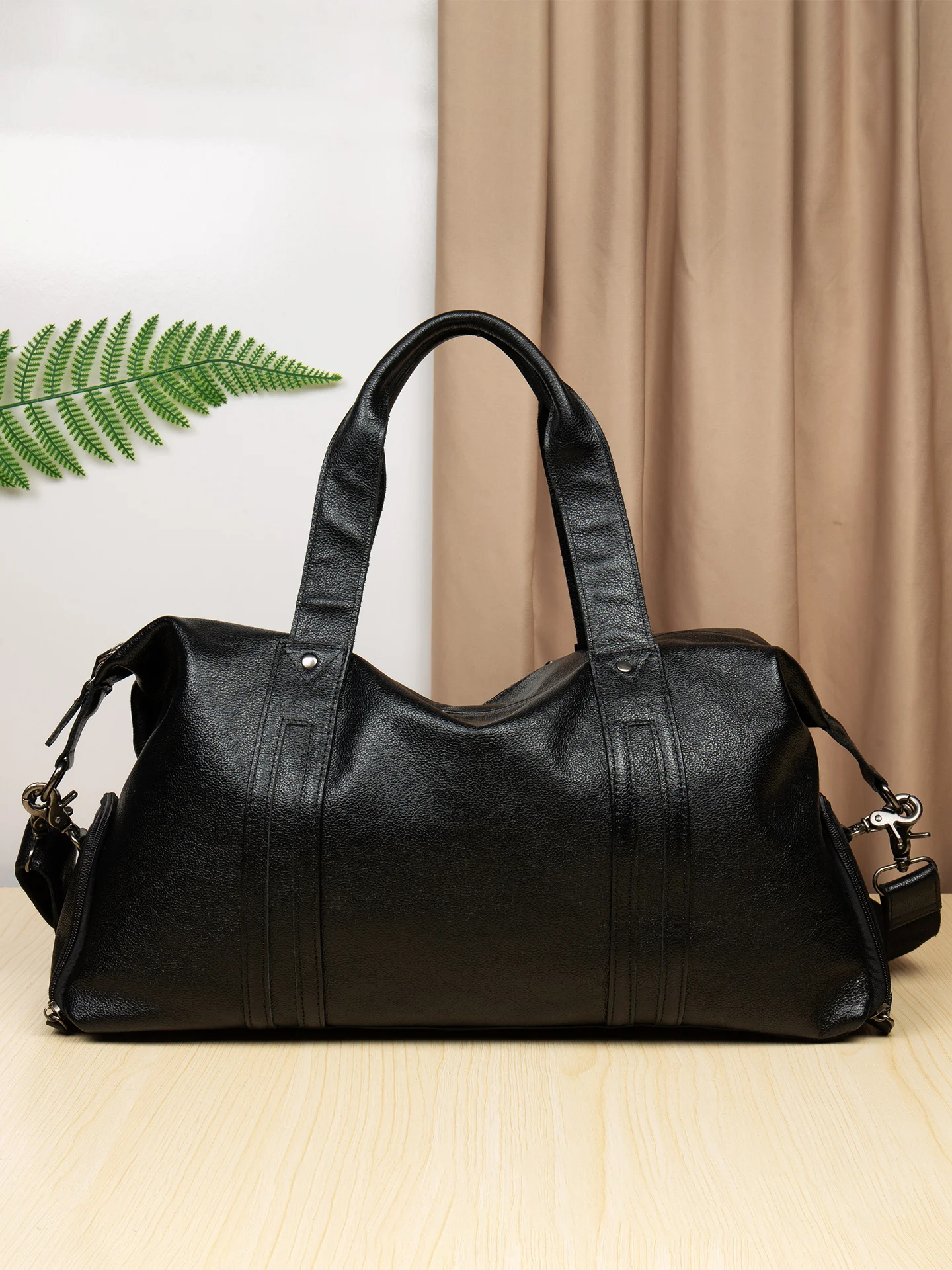 

Мужская сумка из натуральной кожи, повседневная портативная дорожная сумка Fitn, большая сумка Capaci Busin, холщовая сумка на молнии Cl...