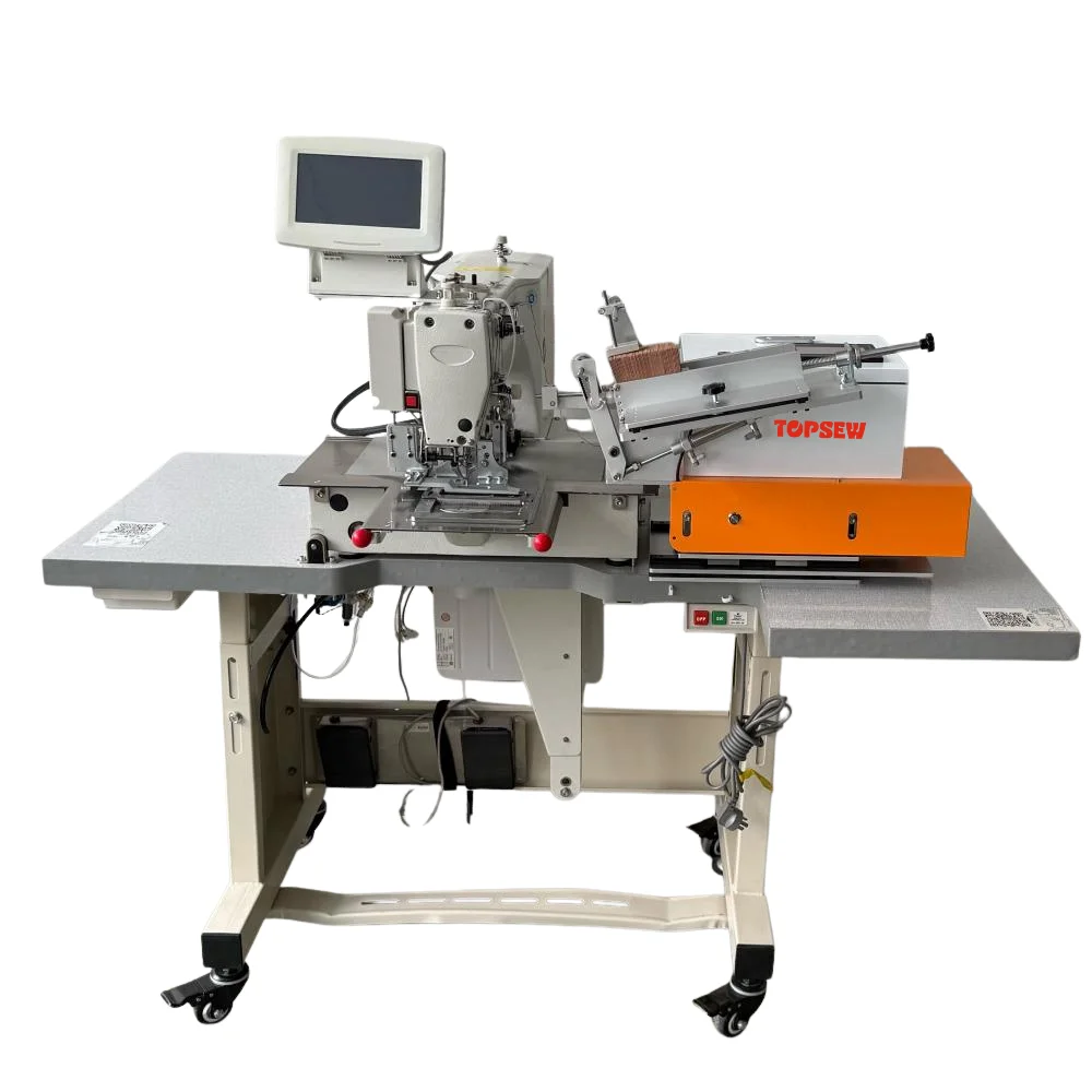 ATV&UTVTS-2210-VC-LB Programmable Motor Automatic Label Attaching Sewing Machine 2700rpm High-Speed for Garment Industry Jeans B