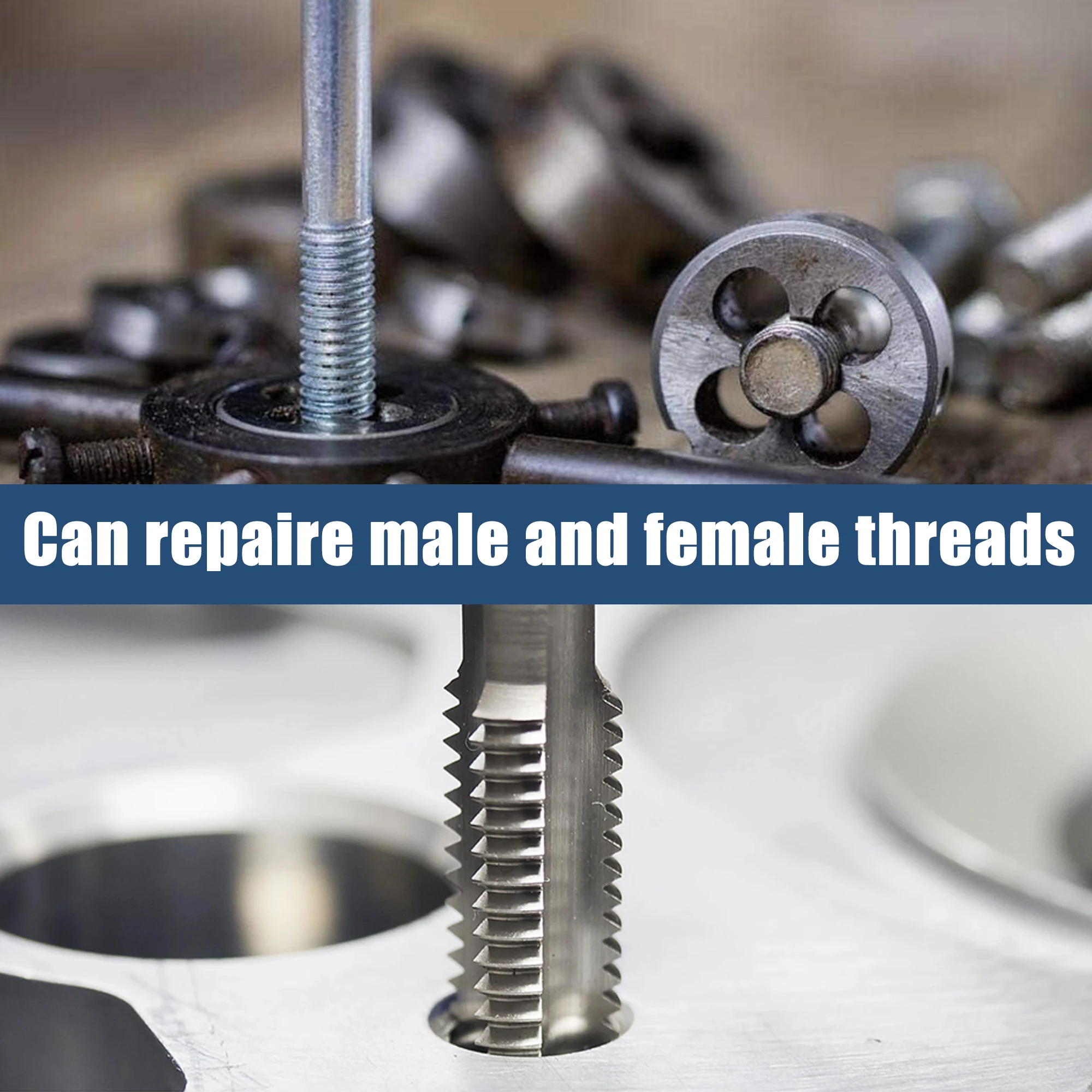 2piece Rustproof Thread Tap Anti-corrosion And Impact-resistant For Long-term Easy To Tap And Die m10