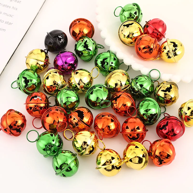 

Five Star Pumpkin Ghost Face Halloween Ghost Festival Christmas Bell Plating Bell Handmade DIY Holiday Decoration Accessories