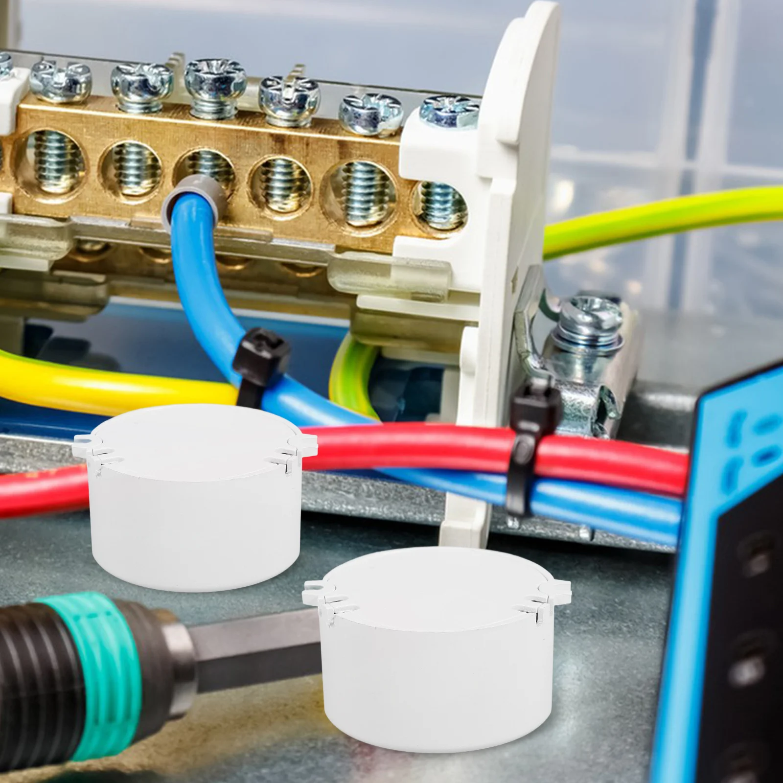 

10 шт. пластиковая круглая коробка миниатюрный круглый корпус управления компактная маленькая электрическая коробка для использования в помещении и на открытом воздухе небольшой круглый пластиковый корпус