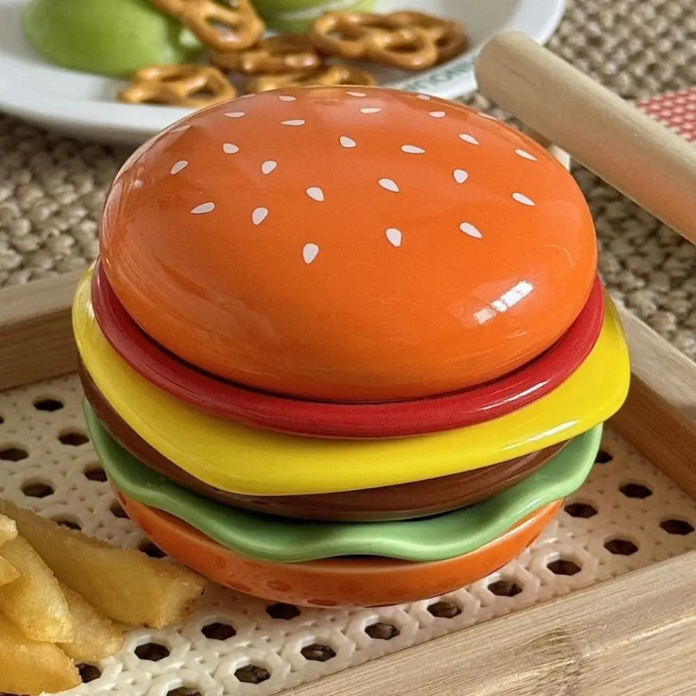 

Stackable Cartoon Burger Seasoning Dish Set 6-Layer Easy To Clean 6 in 1 Sauce Bowl Set Space Saving Creative