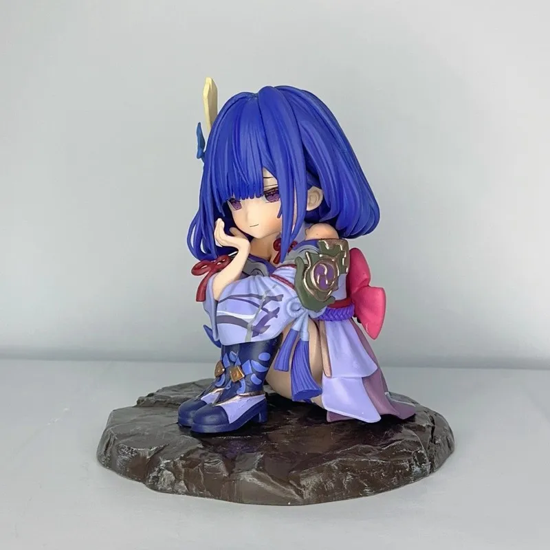 CR Q Versie Raiden Shogun GK Figuur Genshin Impact Anime Chibi Beeldje Auto Bureau Ornament Collectible Cadeau Voor Anime Game Fans