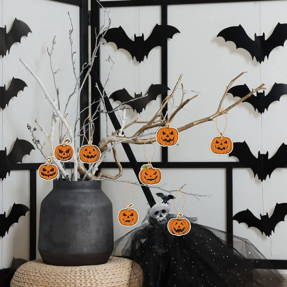 

Funny Paper Craft Halloween Decoration Pendant DIY Cartoon Pumpkin Decoration Props Easy to Use Ghost Pendant Party Supplies