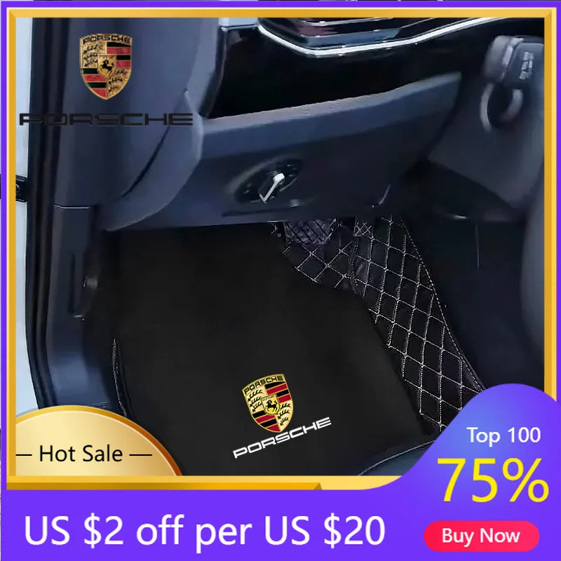 

Car Sticker For Porsche Cayenne Panamera Macan 911 Car Floor Mats Front Rear Carpet Anti-slip Protection Pads For Porsche Paname