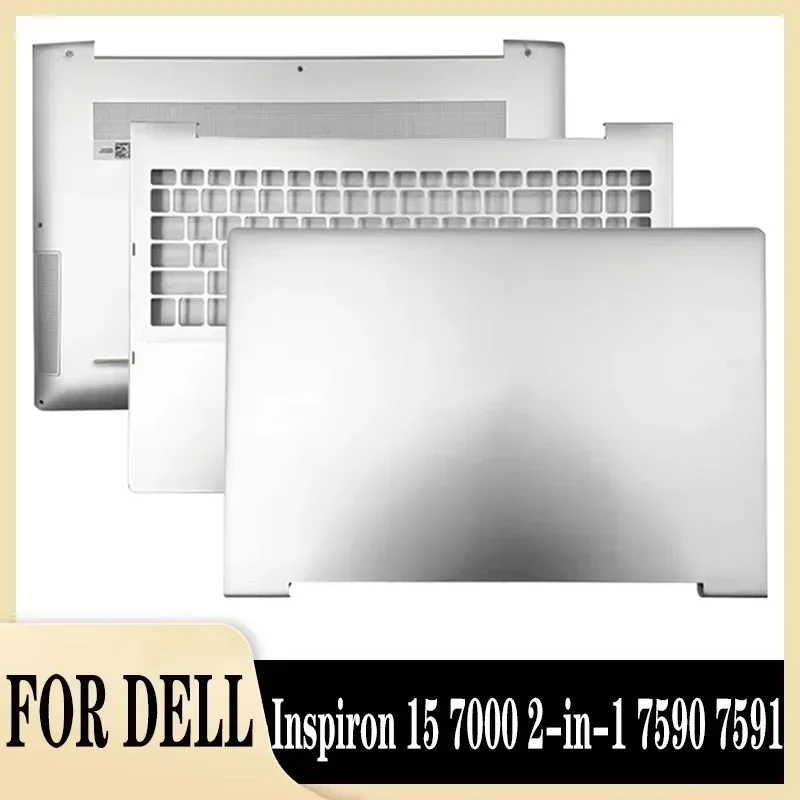 Laptop Upper Cover for Inspiron 15 7000 2-in-1 7590 7591 Top Cover Screen Back Case Palm Rest Bottom Shell 0D8W04