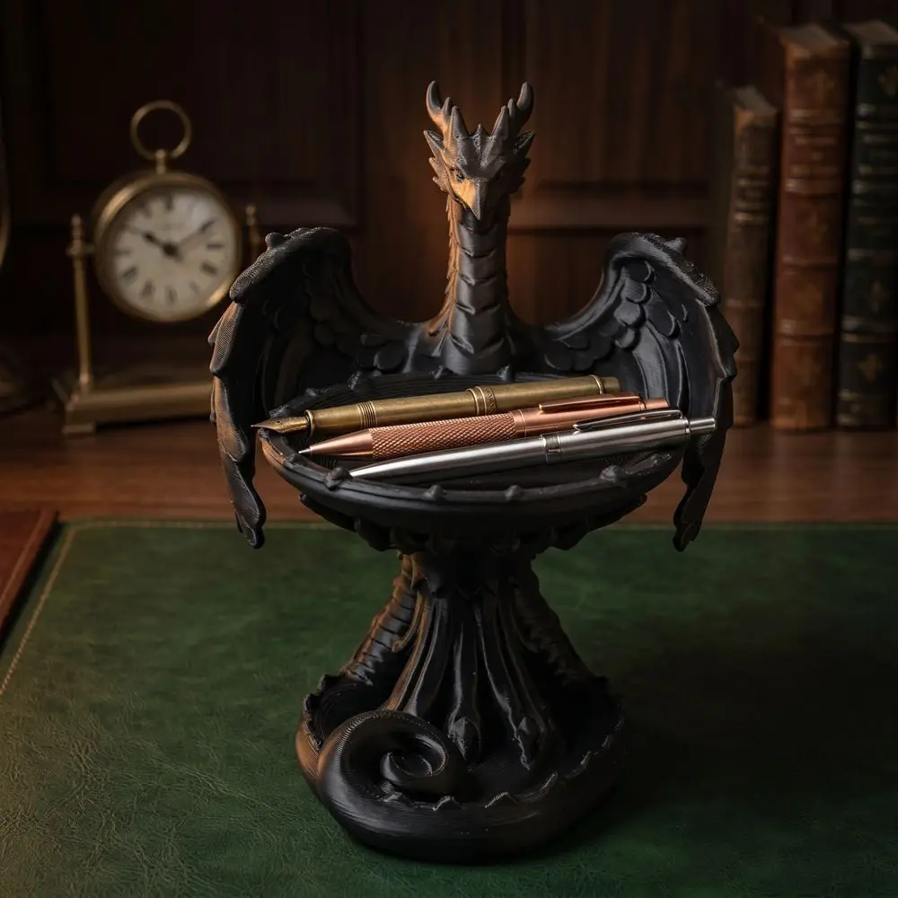 Creative Gothic Bird Tray Statue Decorative Crafts 3D Printed Home Decoration Funny Storage Holder Jewelry Storage