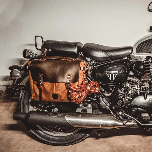 Imagen 2 del producto Bolsa lateral impermeable para motocicleta, bolsa de asiento trasero Retro Universal, bolsa trasera para motocicleta, bolsa colgante para vehículo eléctrico para HONDA CM300 500