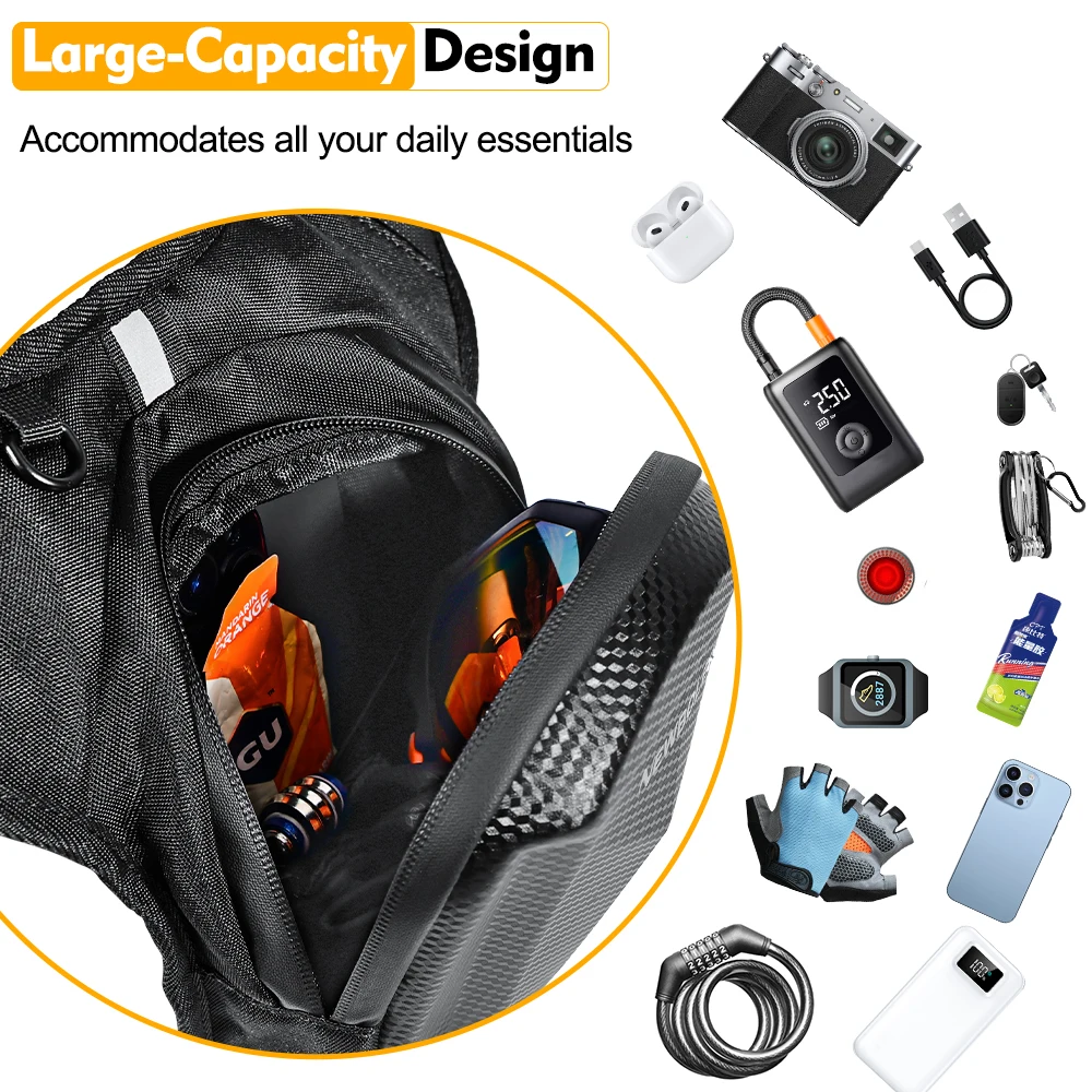 NEWBOLER دراجة نارية الساق الجانب حقيبة إيفا هارد شل في الهواء الطلق حقائب الخصر عادية دراجة نارية الهاتف المحمول محفظة الورك بوم حزمة