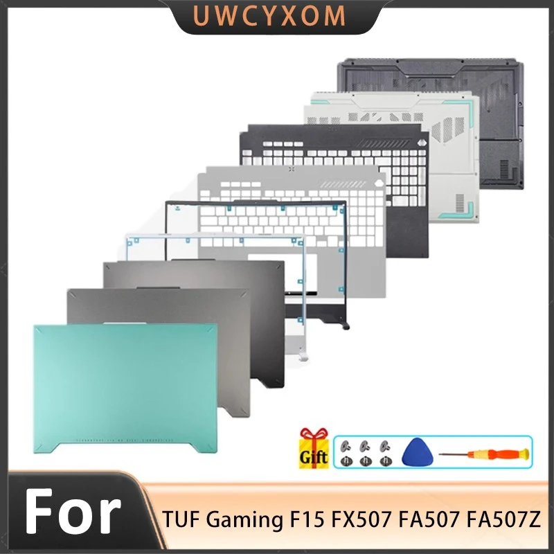 

NEW Original Replace Laptop Case For TUF Gaming F15 FX507 FA507 FA507Z LCD Back Cover Front Bezel Palmrest Bottom Case 15.6 Inch