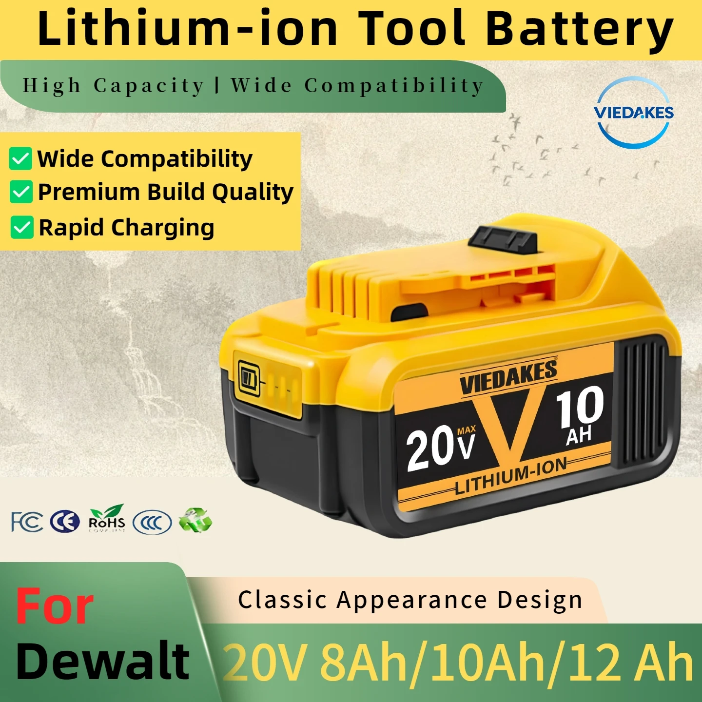 

for DeWalt 18V 12.0Ah Battery , Trusted Performance for Your Drills, Saws, and Vacuums , for dewalt 18v nimh power tools