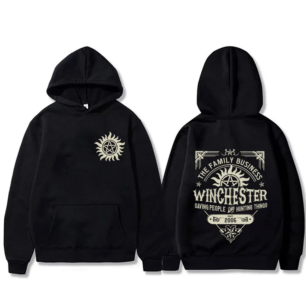 

TV Series Supernatural Hoodie Men Women Clothing Gothic Retro Oversized Pullover Hoodies Male Fashion Casual Hooded Sweatshirt