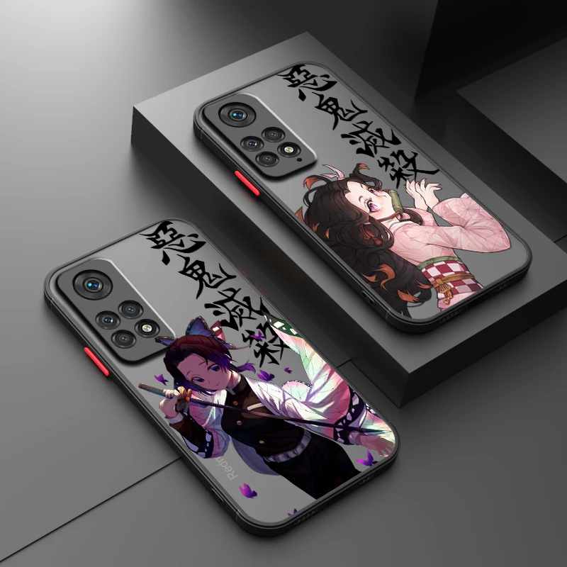 Anime Hot D-Demon S-Slayer Frosted Translucent For Redmi 8 8A 9A 9C 9AT 9 9T 10X 10A 10C 10 11A 12C 12 13C 5G TPU Phone Case