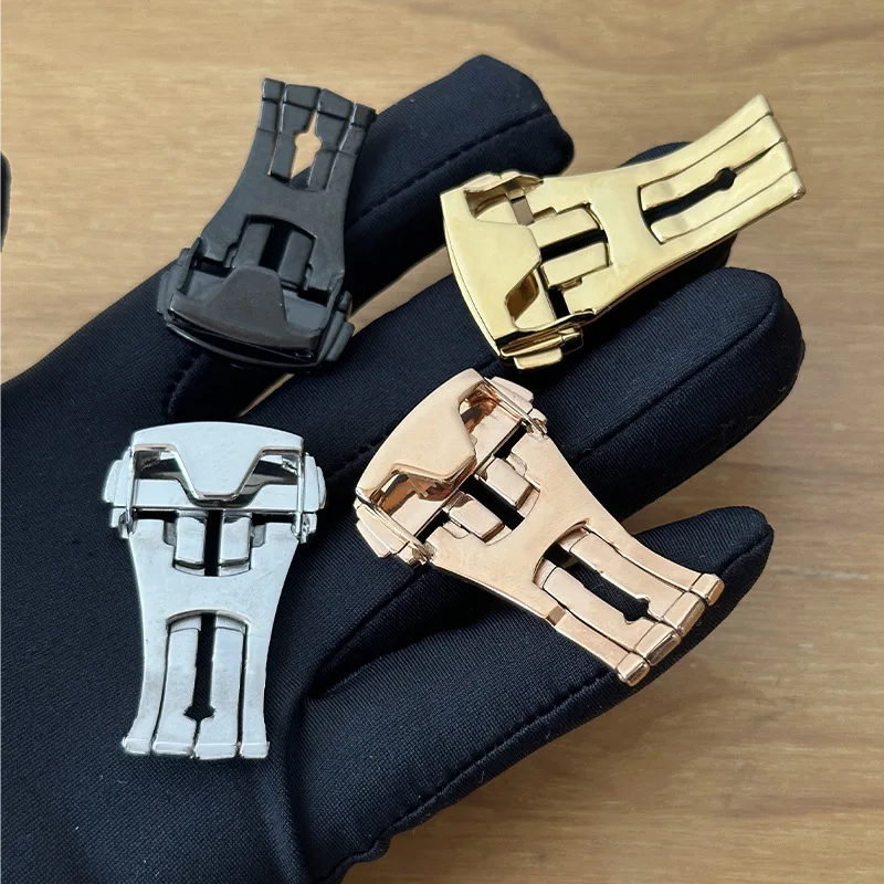 عالية الجودة للطي مشبك ل أوميغا الجلود/ساعة مطاطية الفرقة مشبك الفولاذ المقاوم للصدأ مشبك معدني اكسسوارات 16 مللي متر 18 مللي متر 20 مللي متر