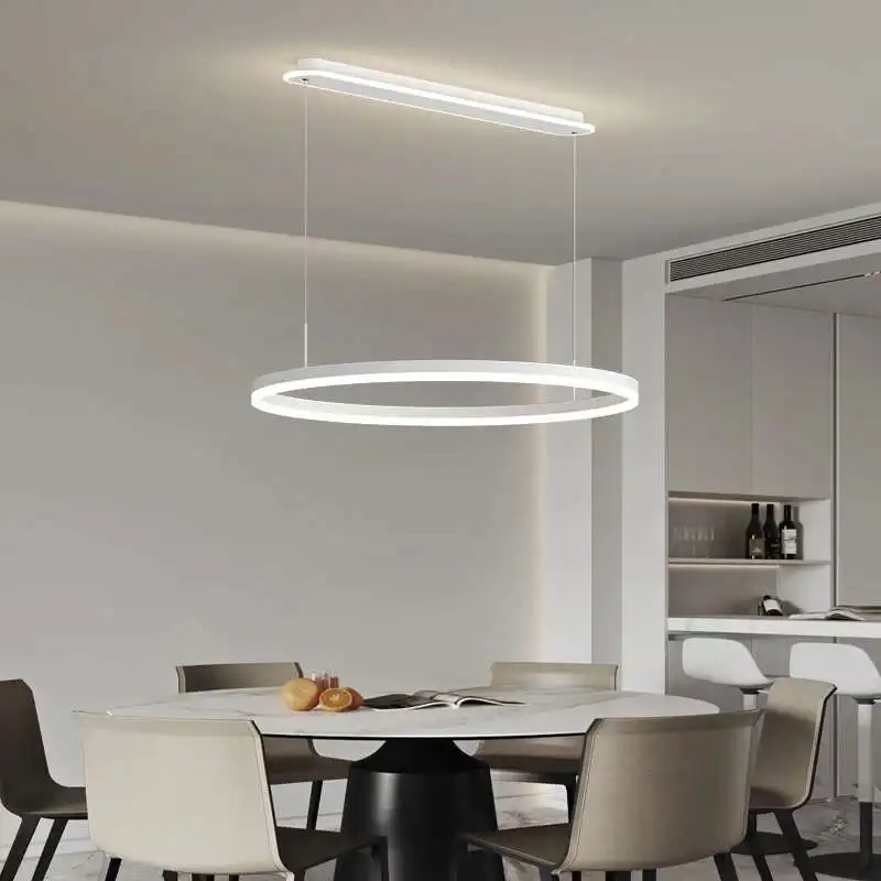 Minimalist Led Chandelier Lights Modern Circle Ceiling Chandelier for Living Room Dining Room Bedroom Nordic Home Decor Lamp