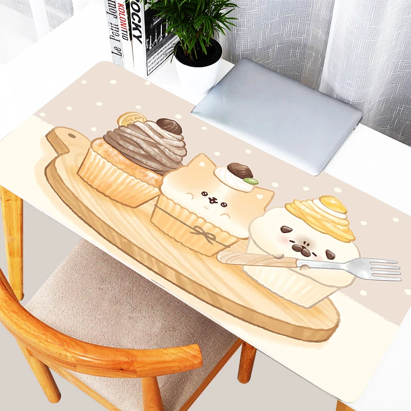 

Коврик для мыши Компьютерный размер Коврик для мыши Нескользящий геймерский коврик для клавиатуры Милый хлеб Собака Коврик для мыши Дизайн HD Печать Настольный коврик Мультяшный ковер