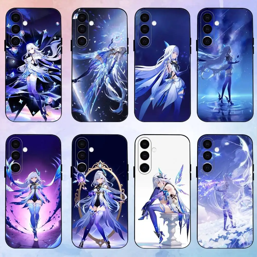 G-GENSHIN IMPACT S-Skirk Phone Case  For Samsung Galaxy A73,A72,A71,A70,A53,A52,A51,Others Soft Black Shell