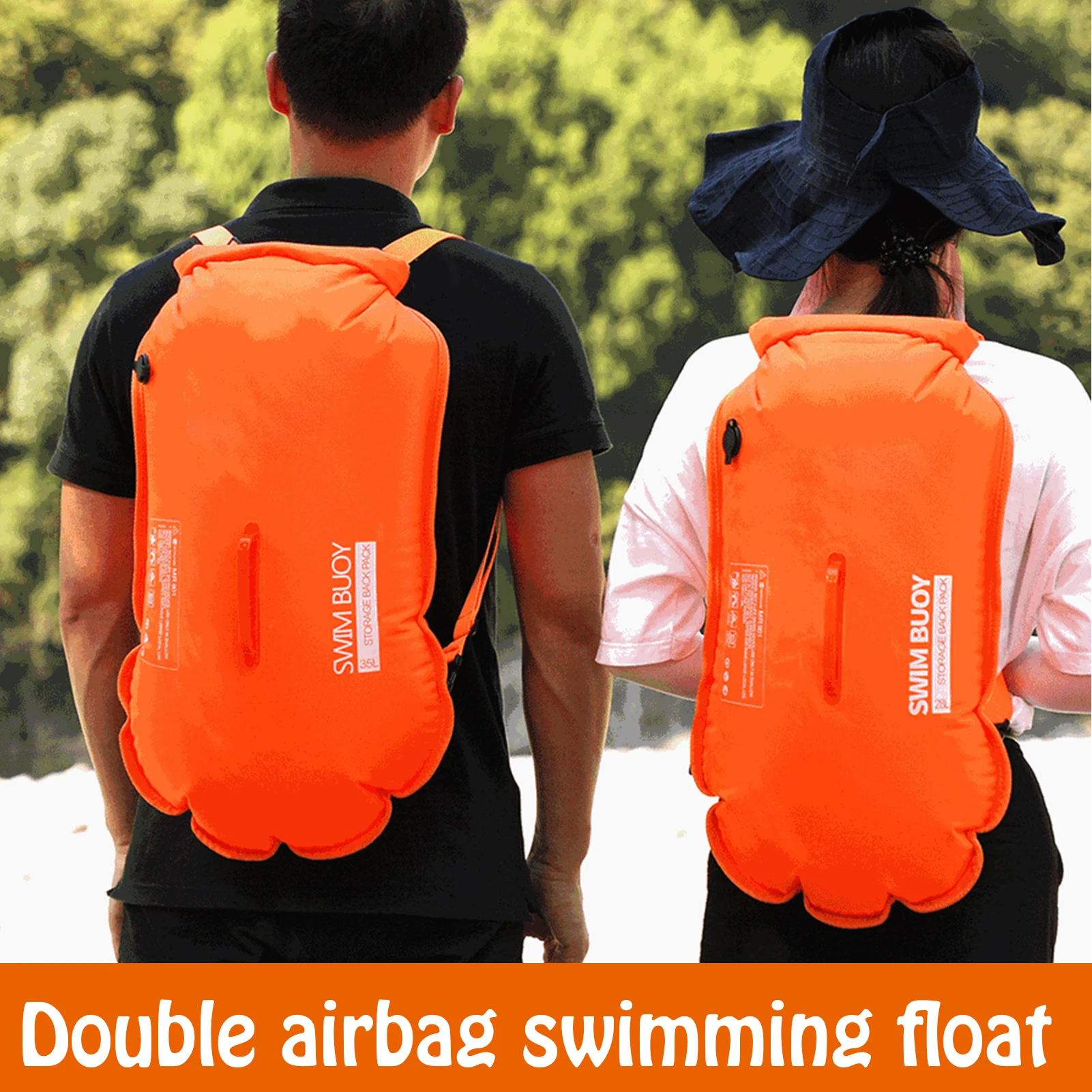 

28/35L Shoulder Swimming Bag Swim Buoy Waterproof Dry Bag Swim Safety Float For Boating Kayaking Fishing Rafting Training