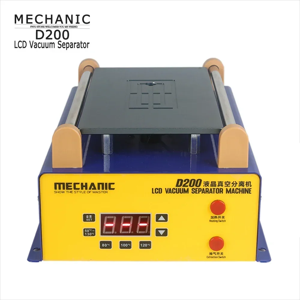 LCD 진공 분리기 MECHANIC D200 스크린 스플리터 기계, 휴대폰 화면 제거, 가열 테이블 수리 도구