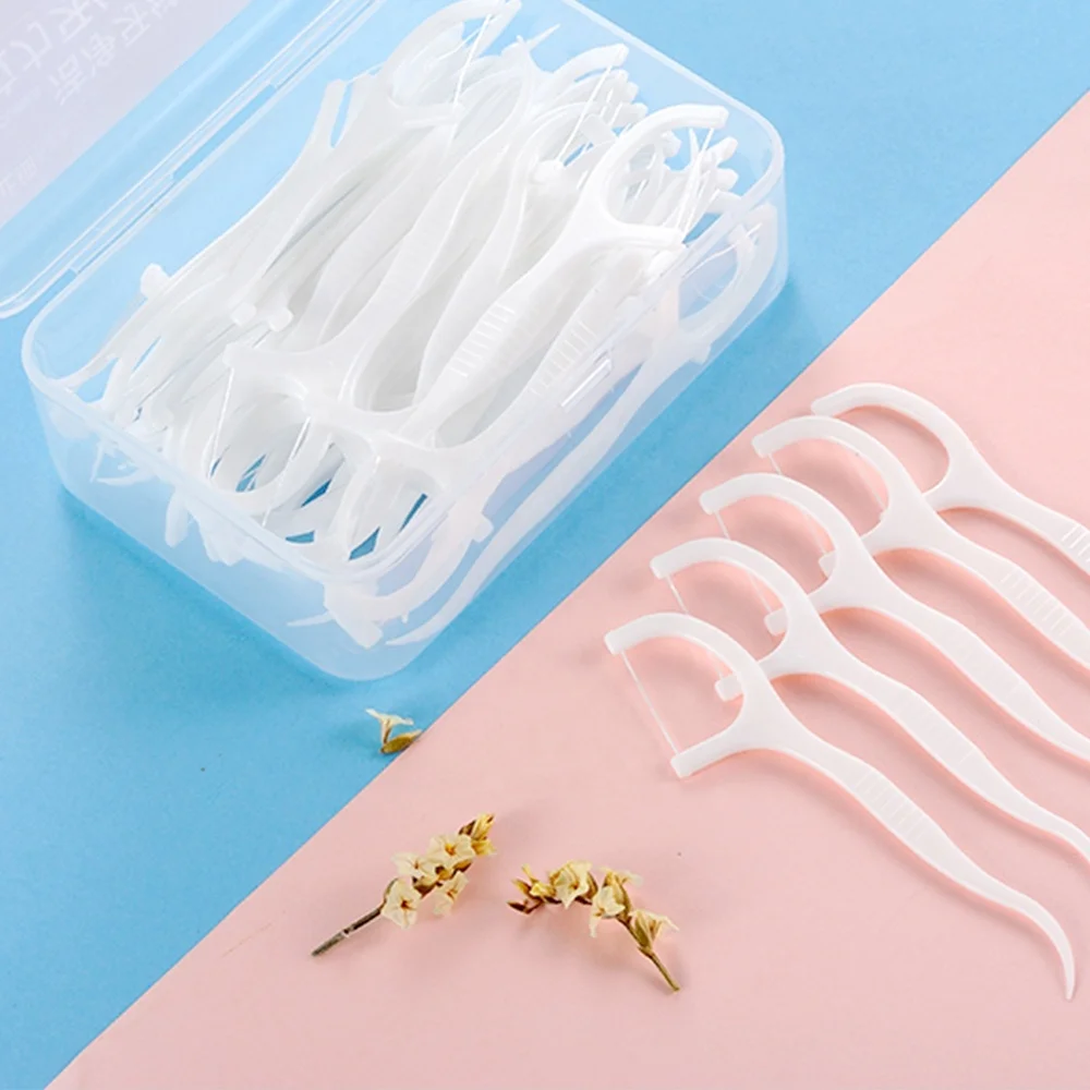 1000pcs Toothpicks Dental Floss Stick Cleaning Tooth Interdental Brush Dental Floss Pick Cleaning Tooth Dental Floss Oral Care