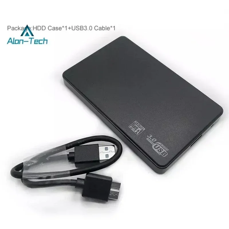 2.5 "SATA إلى USB3.0 HDD T22 الضميمة حالات القرص الصلب المحمول ل SSD صندوق تخزين خارجي HDD مع كابل ABS الحد من قطعتين