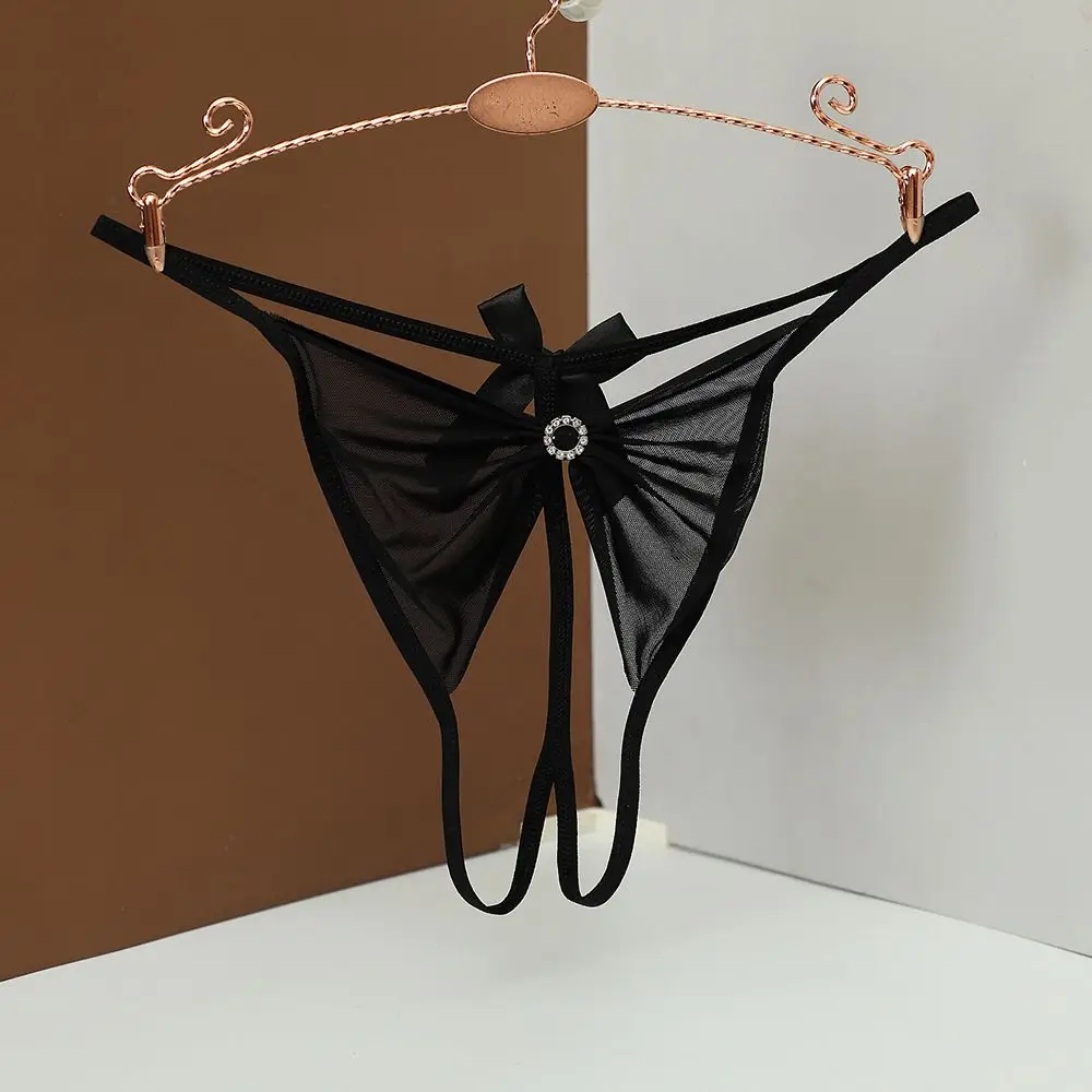 Roupa interior sexy de crotch aberta para mulheres, tanga de renda de malha bonita, calcinha oca, cuecas de cintura baixa, lingerie feminina, sexo