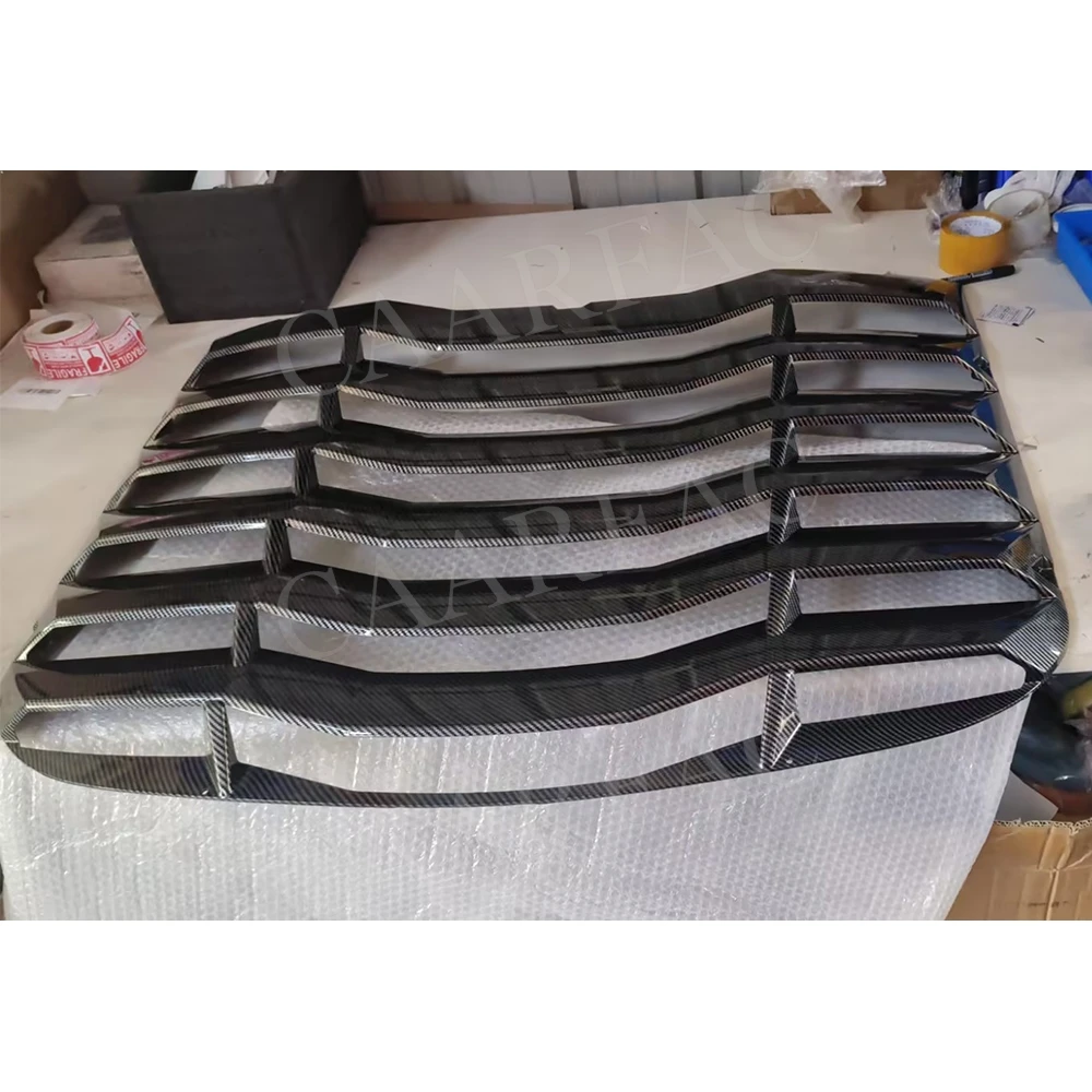 ABS Gloss Black Car Rear Window Decorate louver for Ford Mustang 2015-2020 Car Air Outlet Bumper Shutter Grill Frame Car Styling