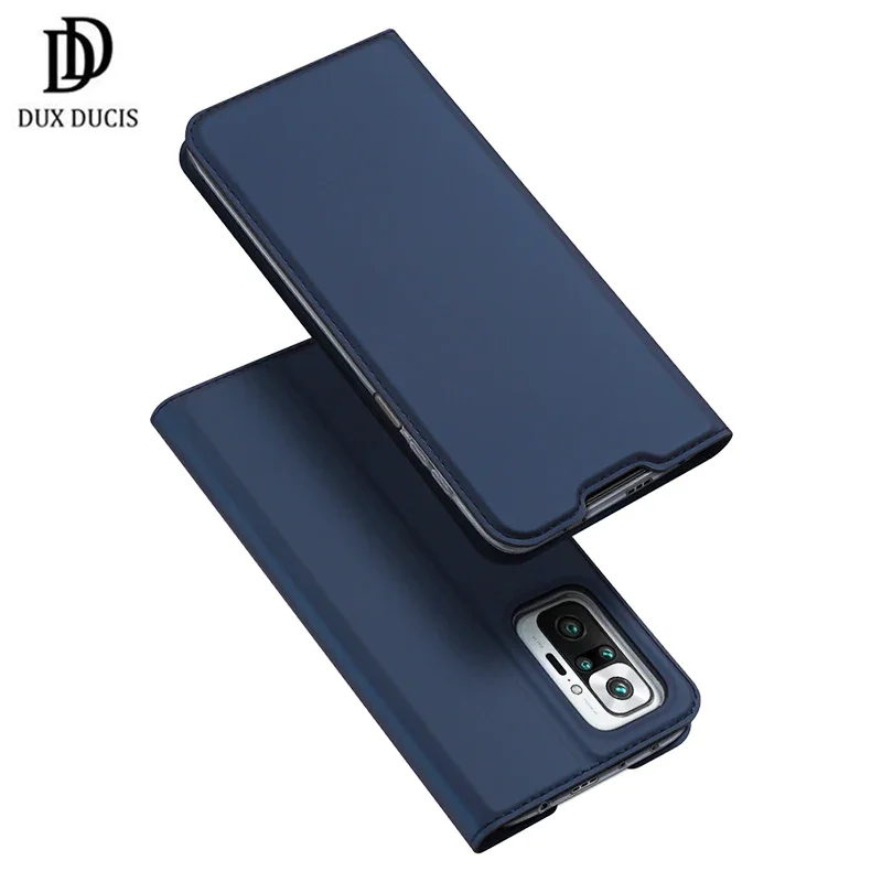 For Xiaomi Redmi Note 10 Pro чехол Dux Ducis Magnetic Flip Leather Soft Tpu Wallet Stand Cover with Card Slot For Note10 Pro Max