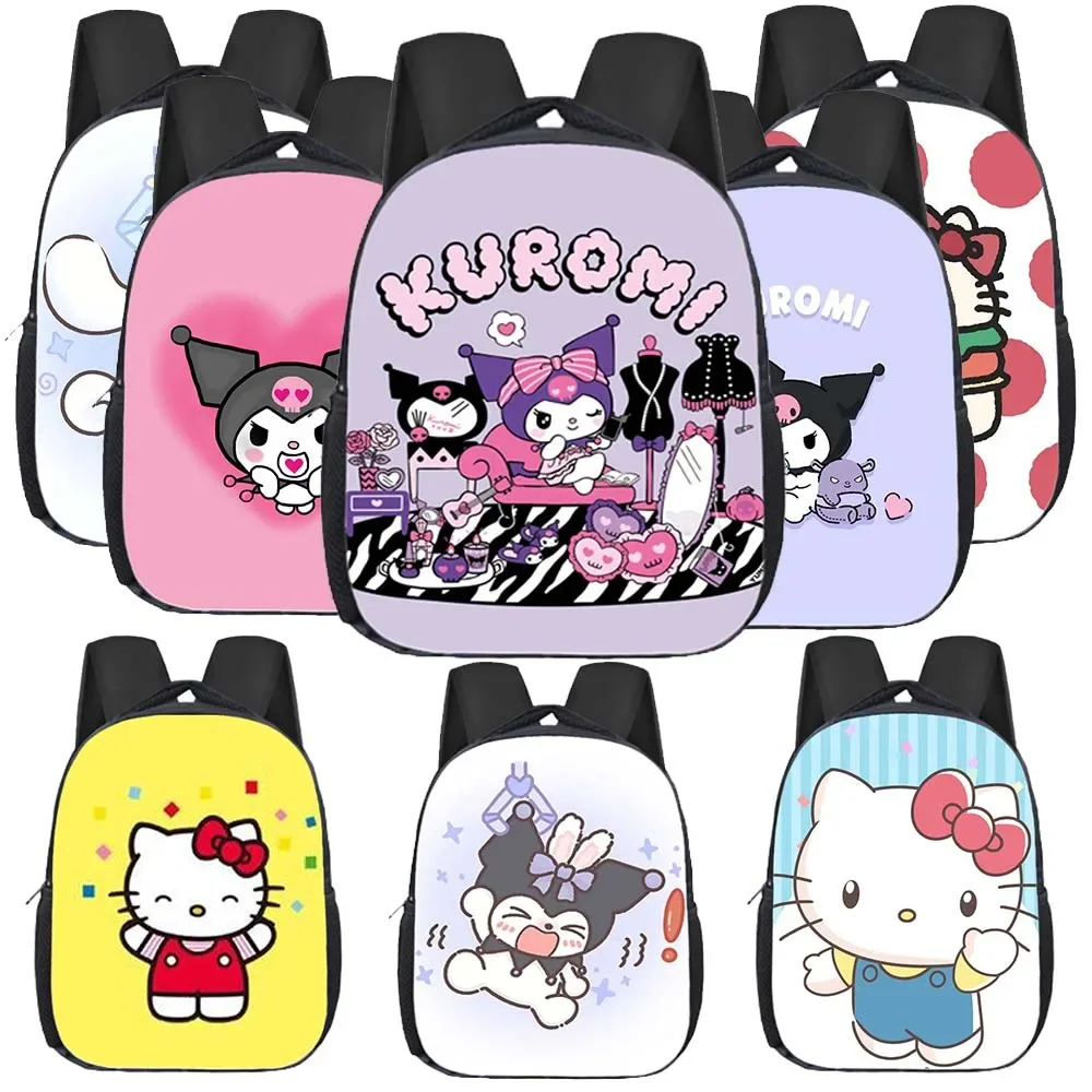 Hello Kitty Cartoon Backpack School Bags for Children Anime Print Large Primary Bookbags for Girl Back To School Gift