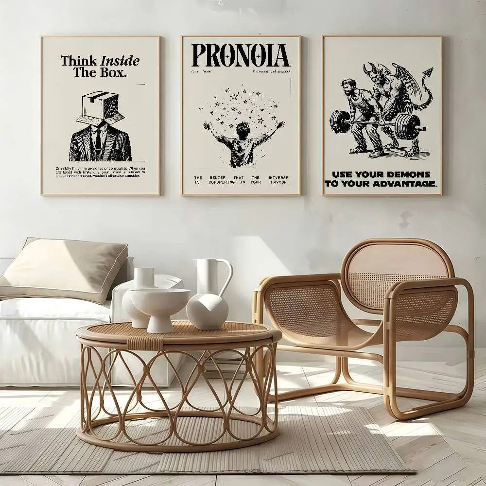 Home Decor Life Attitude Quotes Poster Stickers Art Print Retro Vintage Wall Decor HD Living Room Home Office Gift Occasion