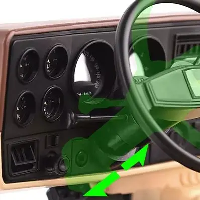 RC Car Front Mirror Sand Plate Mirror Machine Cover Hood View Rear Mirror for 1/10 RC Crawler FCX10 LC80 LC79