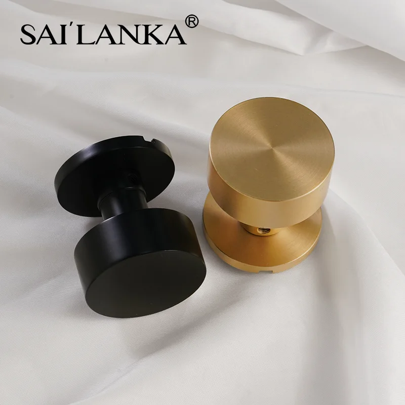 SAILANKA Modern Brass Door Lock Key Escutcheon Plates for Inside Door Room Bathroom Interior Bedroom Bathroom Door Lever Set