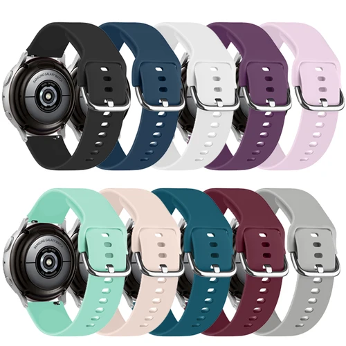 Imagen 1 del producto Correa de silicona de 20mm para Samsung Galaxy Active 2 Gear Sport S2, correa de reloj clásica para Samsung Galaxy 3 41mm/4 44mm 40mm