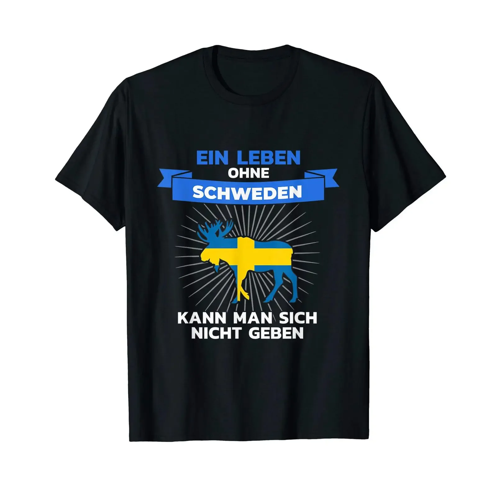 T Shirt with German Text quot Ein Leben ohne Sweden Kann man sich nicht geben en Language vintage Washed homme