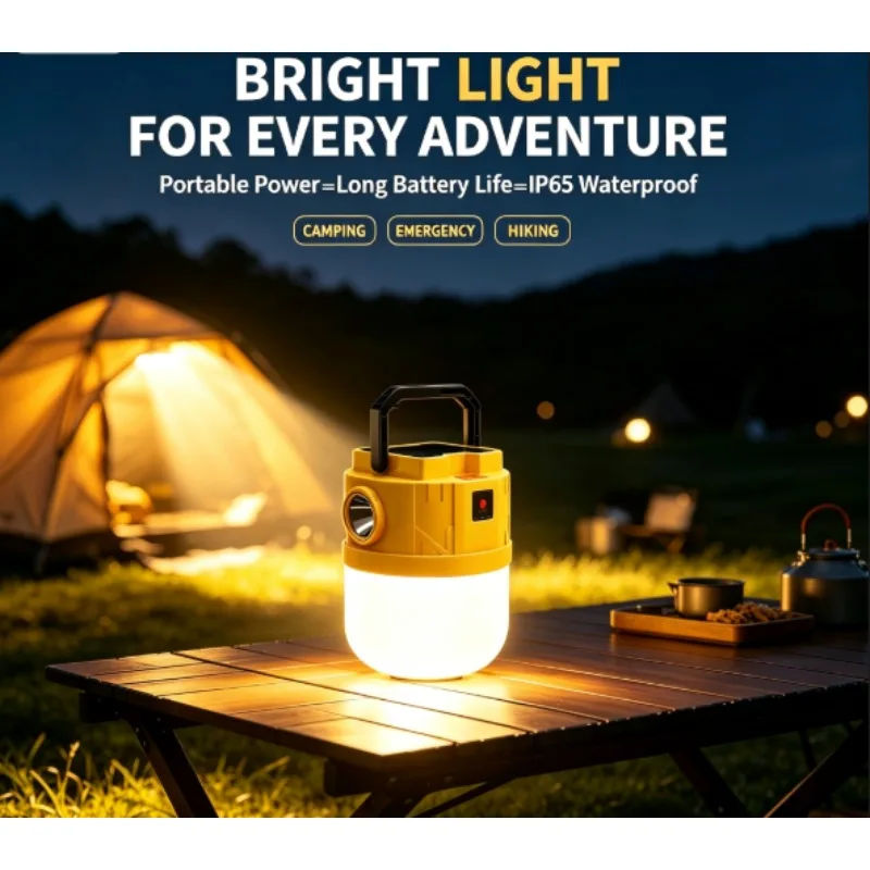 Solar Charging Dual-Purpose Handheld & Hanging Camping Lamp, Ultra Long Endurance
