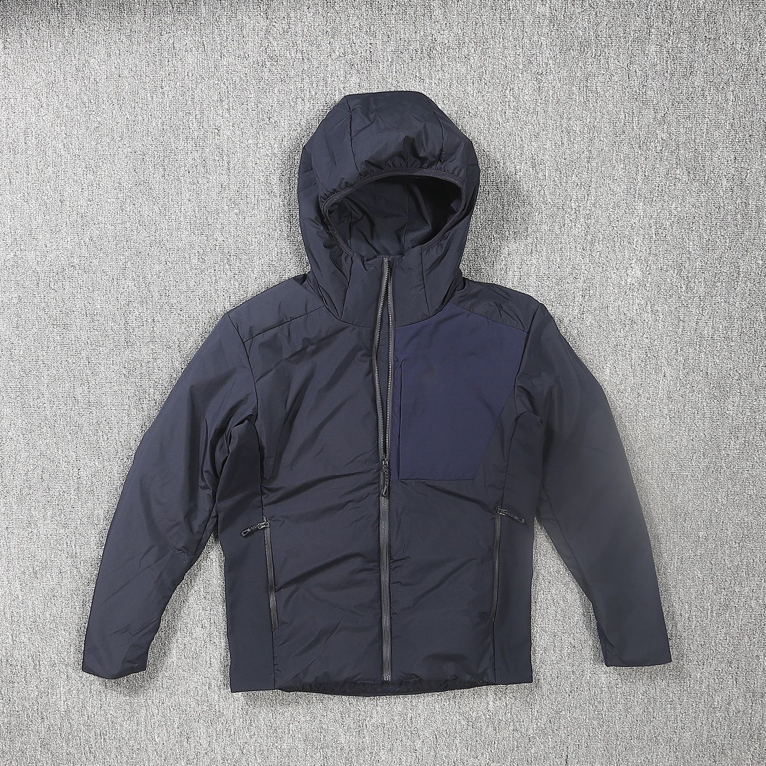 

Men's Hooded Cotton Jaet Outdoor Sports Waterproof Windproof Splicing Simple Cotton Clothes Stand Fit Faion Urban Sl...