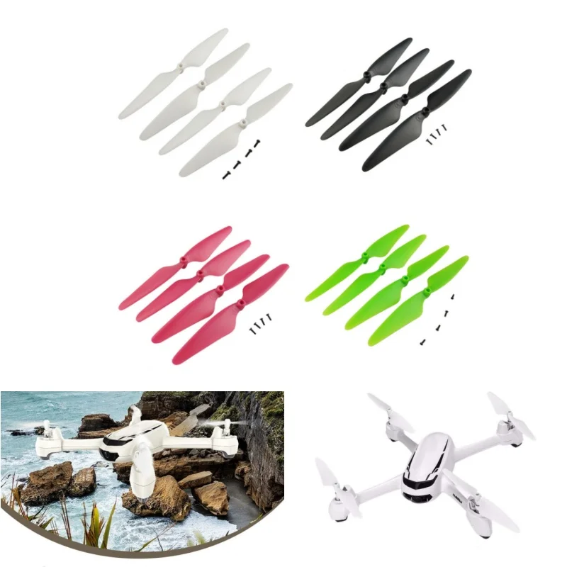 Hubsan H502S H502E H507A H216A Hélices de 13,5cm Conjunto de 4 Lâminas de Substituição de Alta Qualidade para Drone Quadricóptero 4 Cores