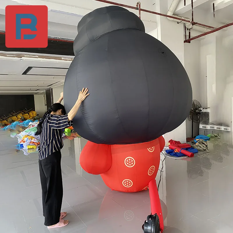 Inflatable cute cartoon antique Tang Fengguo Chaoguo style doll girl air model custom shopping mall atrium layout