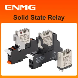 ENMG Small intermediate rail type solid state relay 12VGK5D DC control DCAC 24v no contact 5A12A with indicator Aluminum unibody