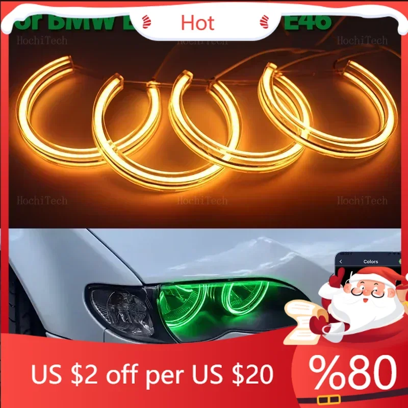 

Стайлинговые молдинги Горячие RGB многоцветные мобильные светодиодные лампы с ангельскими глазами и кольцевой лампой DRL для BMW 3 5 7 серии E36 E46 E39 E38 728i